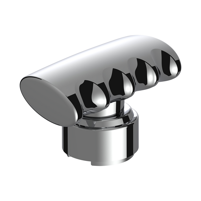 United Pacific Thread-On T-Shape Gearshift Knob With Chrome 9/10 Speed Adapter Chrome 70837