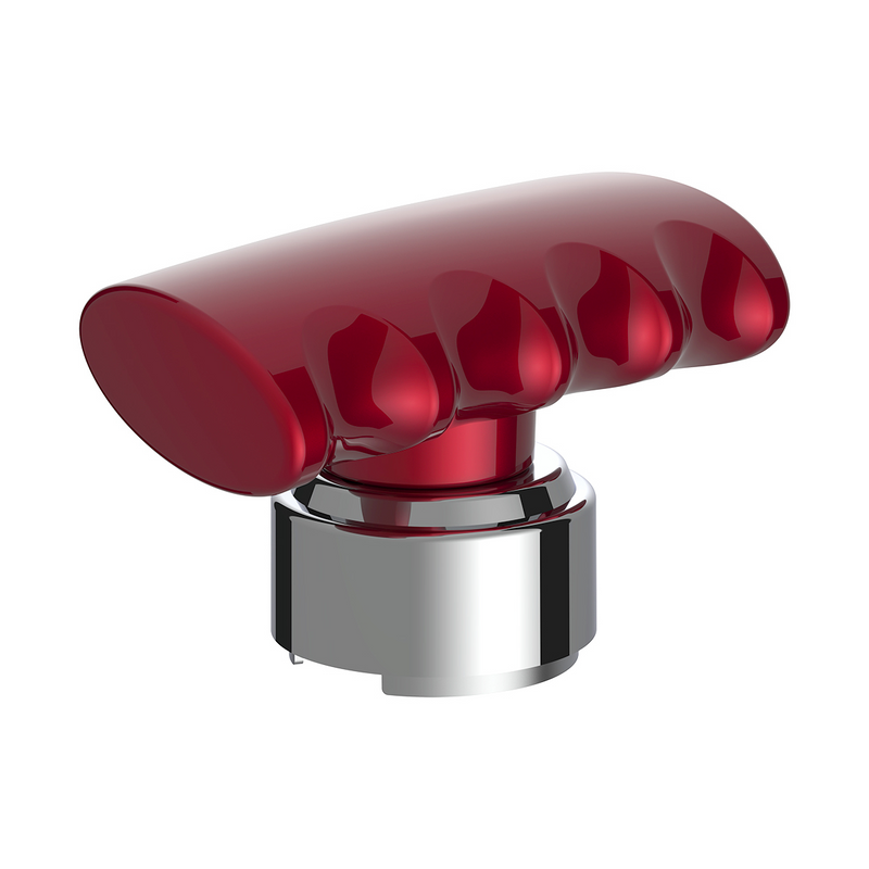 United Pacific Thread-On T-Shape Gearshift Knob With Chrome 9/10 Speed Adapter Candy Red 70839