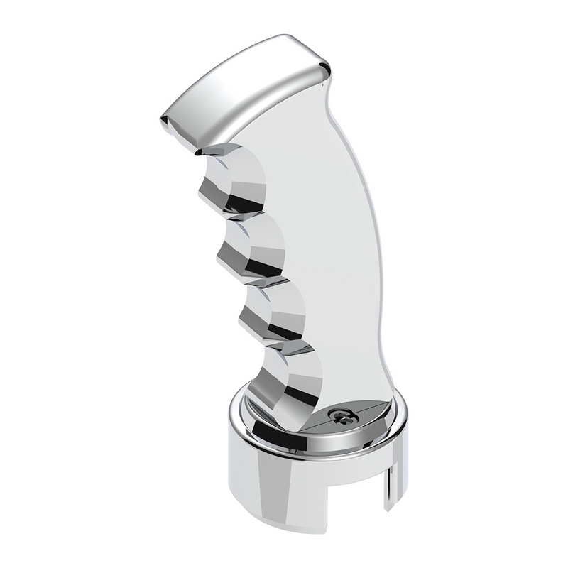 United Pacific Thread-On Pistol Grip Gearshift Knob With Chrome 13/15/18 Speed Adapter Chrome 70840