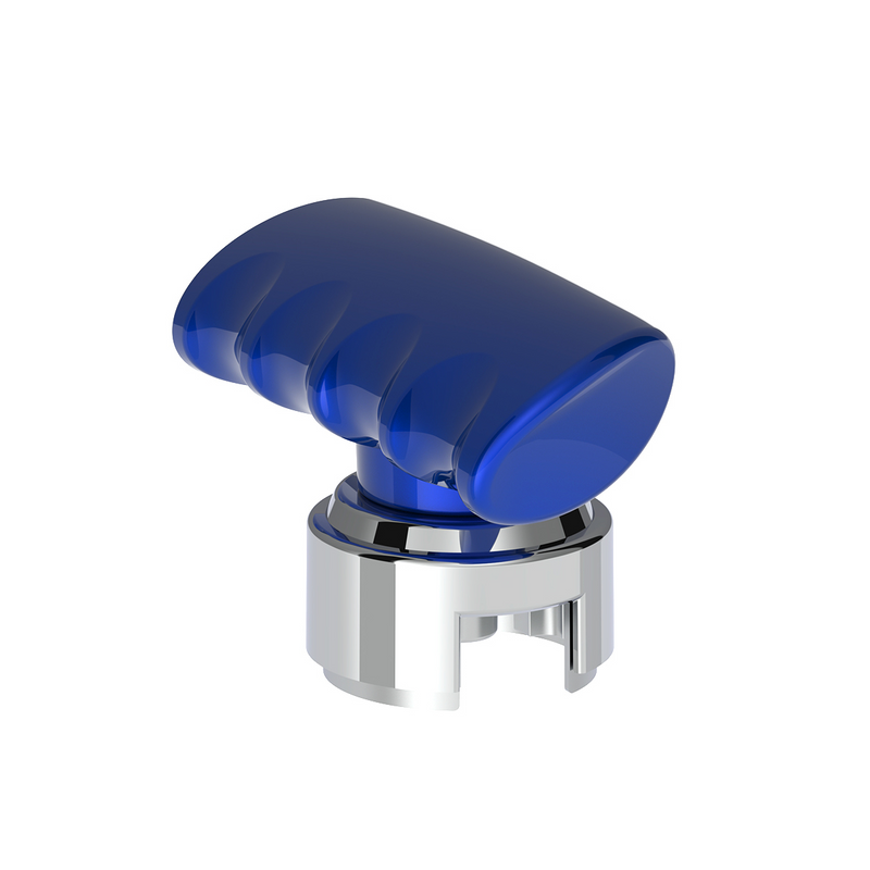 United Pacific Thread-On T-Shape Gearshift Knob With Chrome 13/15/18 Speed Adapter Indigo Blue 70847