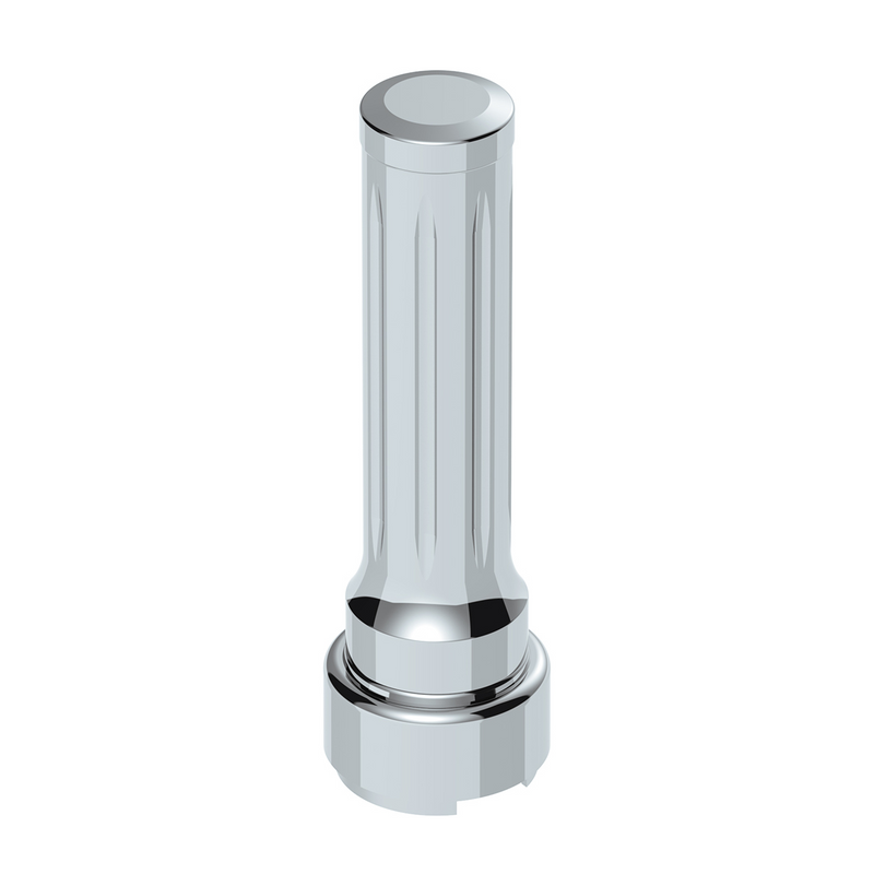 United Pacific Thread-On Dallas Style Gearshift Knob With 9/10 Speed Adapter Chrome/Vertical 70891