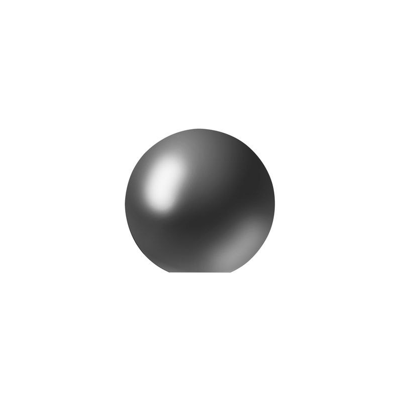 United Pacific 1/2"-13 Thread-On Bristol Style Gearshift Knob-Glossy Black 70899