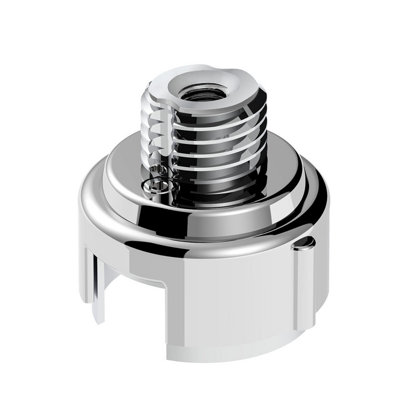 United Pacific M30X3.5 Thread-On Gearshift Adapter W/LED Mount For Eaton-Fuller 13/15/18 Speed-Liquid Silver 71055