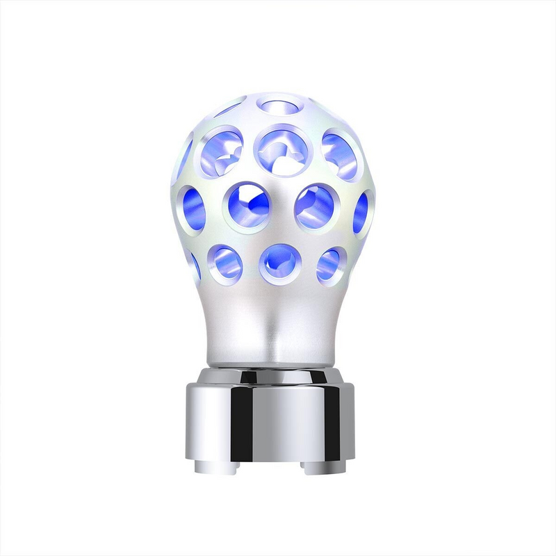 United Pacific Thread-On Annodized Phoenix Style Ball Gearshift Knob With LED 9/10 Speed Adapter-Blue LED 71089