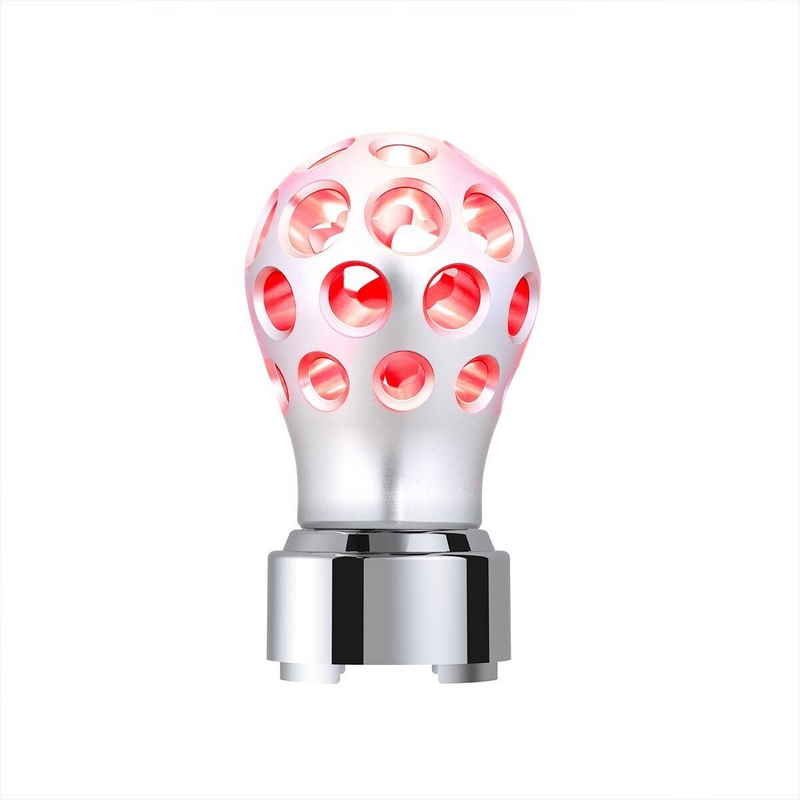 United Pacific Thread-On Annodized Phoenix Style Ball Gearshift Knob With LED 9/10 Speed Adapter-Red LED 71090