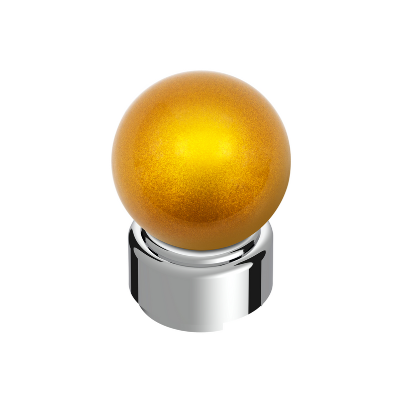 United Pacific Thread-On Bristol Style Gearshift Knob with 9/10 Speed Adapter-Electric Yellow 71109