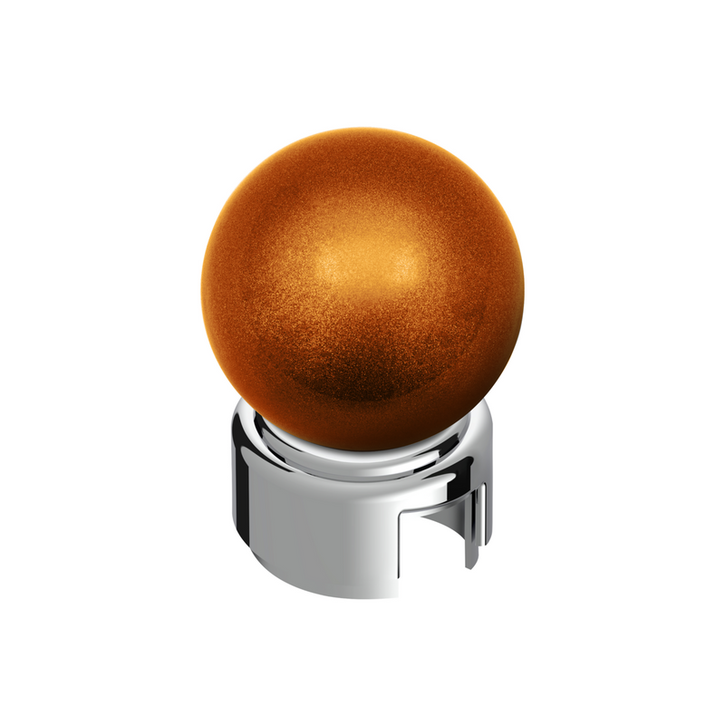United Pacific Thread-On Bristol Style Gearshift Knob with 13/15/18 Speed Adapter-Cadmium Orange 71114