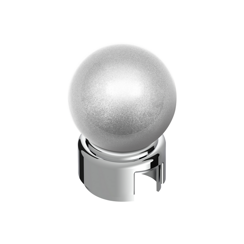 United Pacific Thread-On Bristol Style Gearshift Knob with 13/15/18 Speed Adapter-Liquid Silver 71117