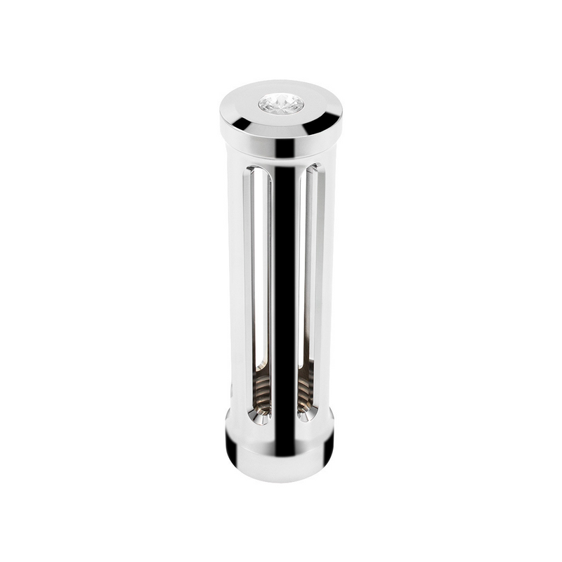 United Pacific M30X3.5 Thread-On Sonoma Style Gearshift Knob-Clear Crystal/Chrome 71123