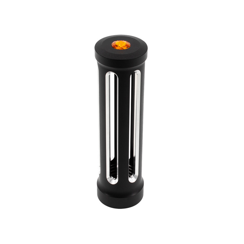 United Pacific M30X3.5 Thread-On Sonoma Style Gearshift Knob-Amber Crystal/Matte Black 71128