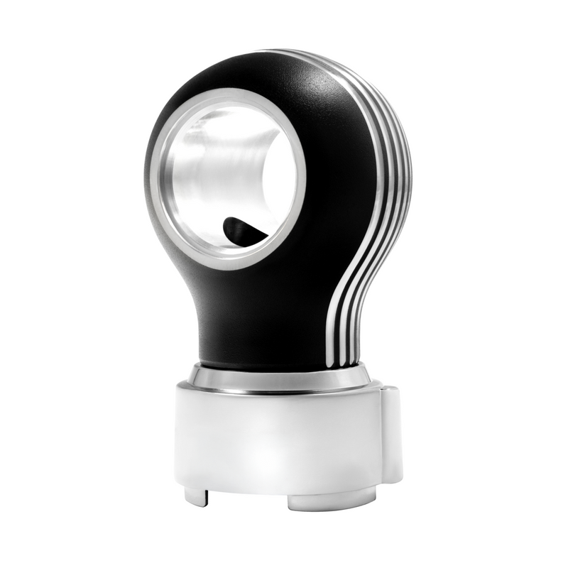 United Pacific Thread-On Matte Black Carolina Style Gearshift Knob With LED 9/10 Speed Adapter-White LED 71224