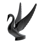 United Pacific Matte Black Swan Hood Ornament