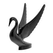 United Pacific Matte Black Swan Hood Ornament