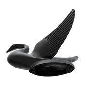 United Pacific Matte Black Swan Hood Ornament