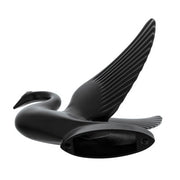 United Pacific Matte Black Swan Hood Ornament