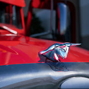 United Pacific Long Horn Bull Hood Ornament - Chrome