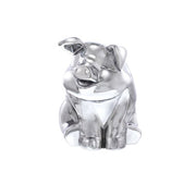 United Pacific Sitting Pig Hood Ornament - Chrome