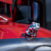 United Pacific Sitting Pig Hood Ornament - Chrome