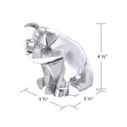 United Pacific Sitting Pig Hood Ornament - Chrome