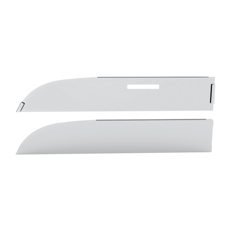 United Pacific 430 Stainless Steel 6" Chop Top Window Trim For 2012-2017 Peterbilt 567 & 579 With Convex Mirror (Pair) 73015