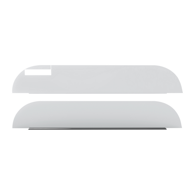 United Pacific 430 Stainless Steel 5" Chop Top Window Trim For 2006+ Peterbilt Trucks With Convex Mirror (Pair) 73018