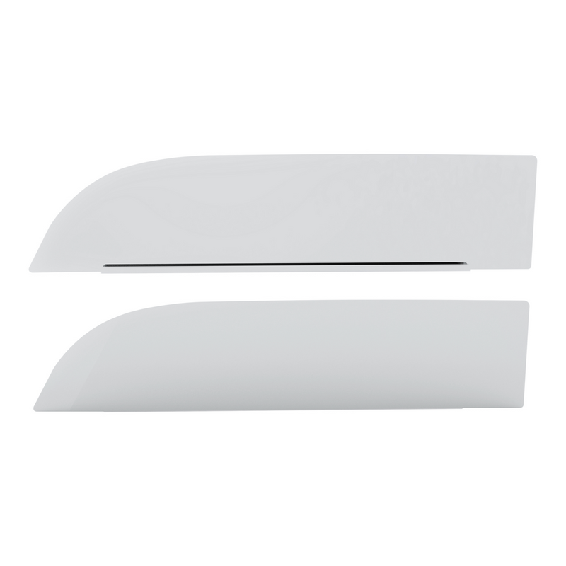 United Pacific 430 Stainless Steel 8" Chop Top Window Trim For 2012-2026 Peterbilt 579 With Convex Mirror (Pair) 73022