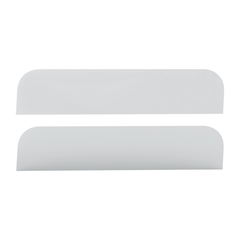 United Pacific 430 Stainless Steel 6.5" Chop Top Window Trim For Peterbilt 379, 388, 389 Sleeper (Pair) 73024