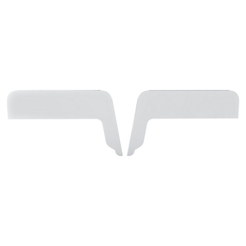 United Pacific 430 Stainless Steel 8" L-Shape Chop Top Window Trim For Kenworth T300, T600, T660, T800 (Pair) 73028