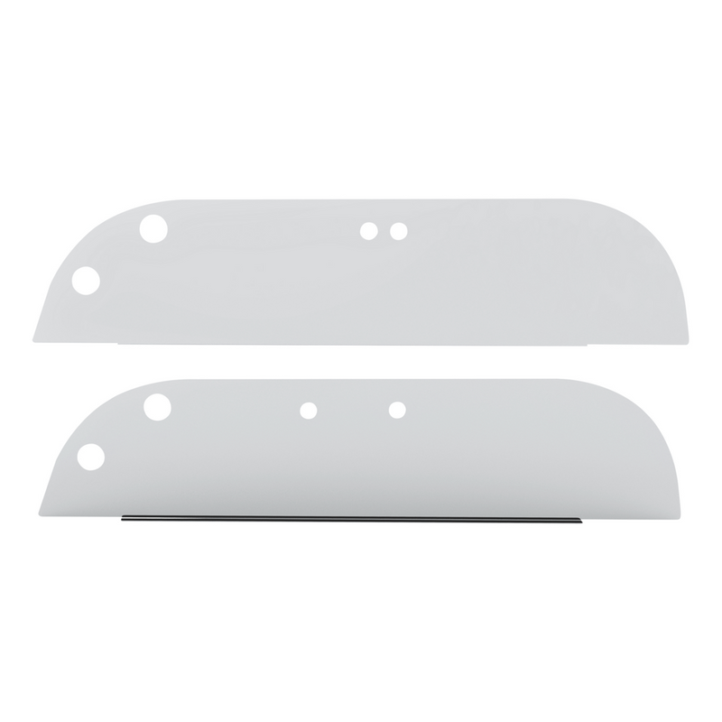 United Pacific 430 Stainless Steel 5" Chop Top Window Trim For 1999+ International 9200, 9400, 9900 (Pair) 73032