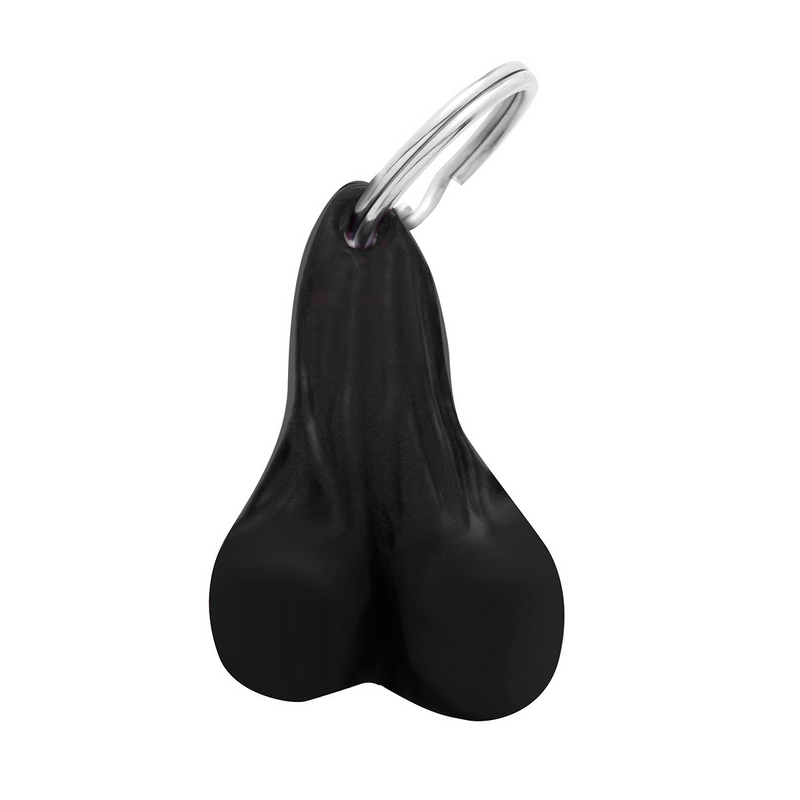 United Pacific 2.5" Small Plastic Low-Hanging Balls Novelty Keychain Black 78011