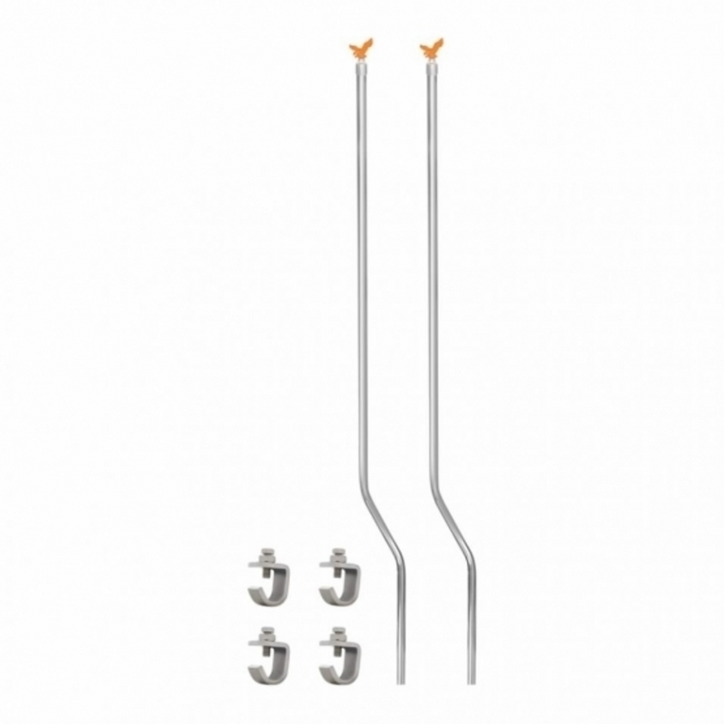 United Pacific Eagle Bumper Guide Top With Chrome Base Amber (2-Pack) 86086