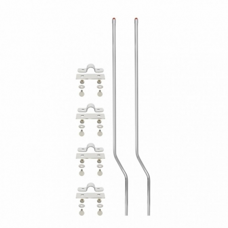United Pacific Stainless Steel Bumper Guide Amber (Pair) 86130