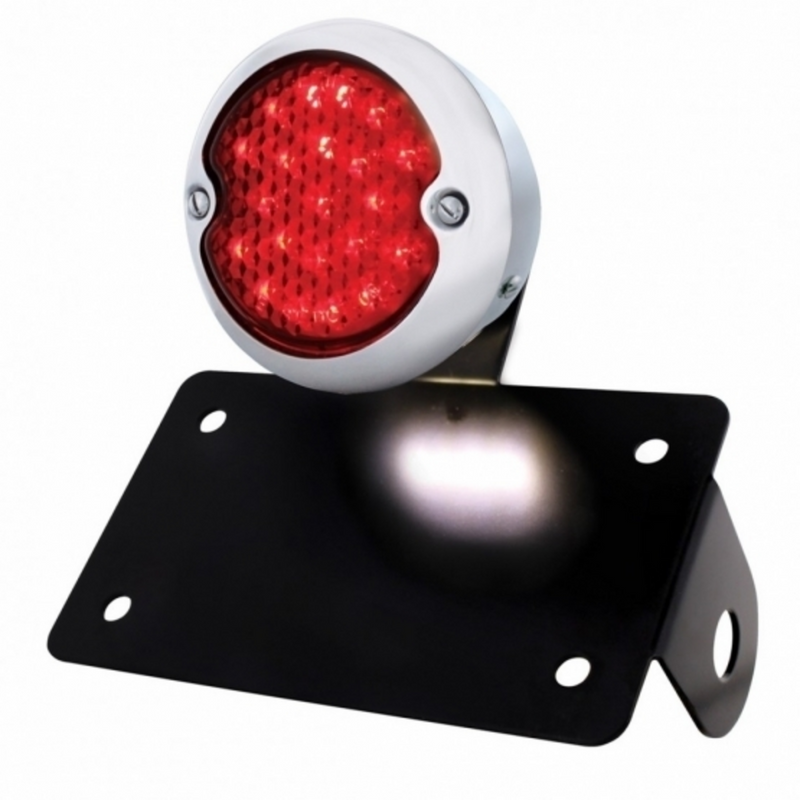 United Pacific SS 1933 Ford Style LED Tail Light Assembly With Horizontal Mounting Bracket For Motorcycle 86823