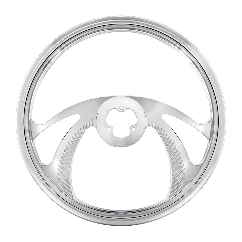 United Pacific 18" Chrome Aluminum "Scorpion" Style Steering Wheel 88158