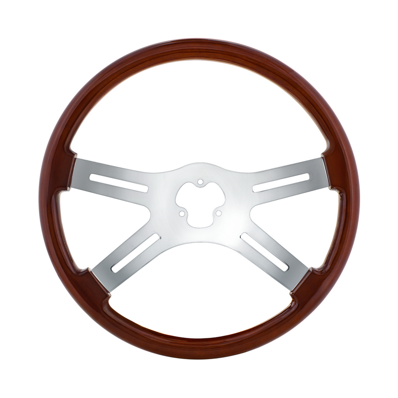 United Pacific 18" Chrome 4 Spoke Steering Wheel 88217
