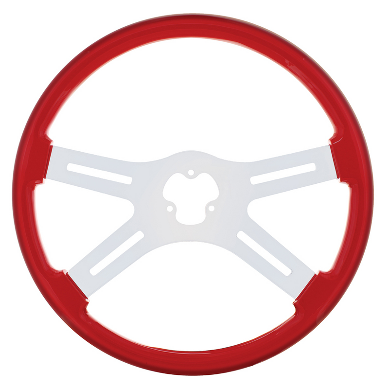 United Pacific 18" Color 4 Spoke Steering Wheel Indigo Red 88225
