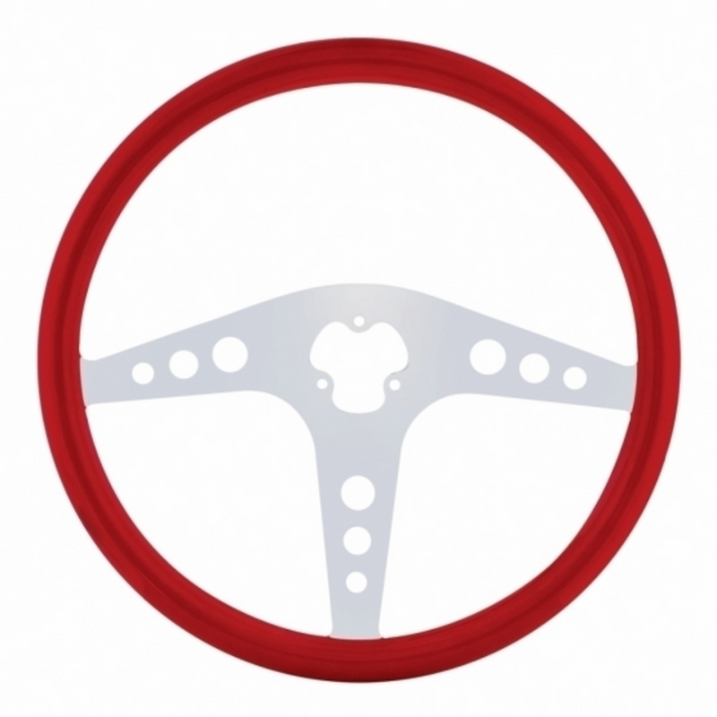 United Pacific 18" Color GT Steering Wheel Indigo Red 88245
