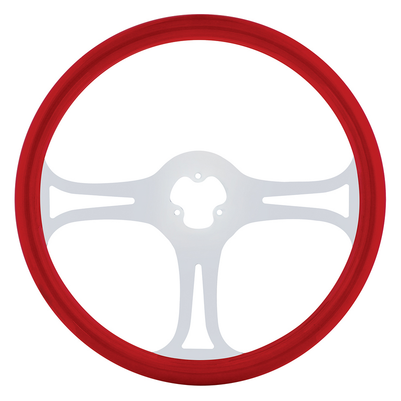 United Pacific 18" Color Blade Steering Wheel Indigo Red 88247