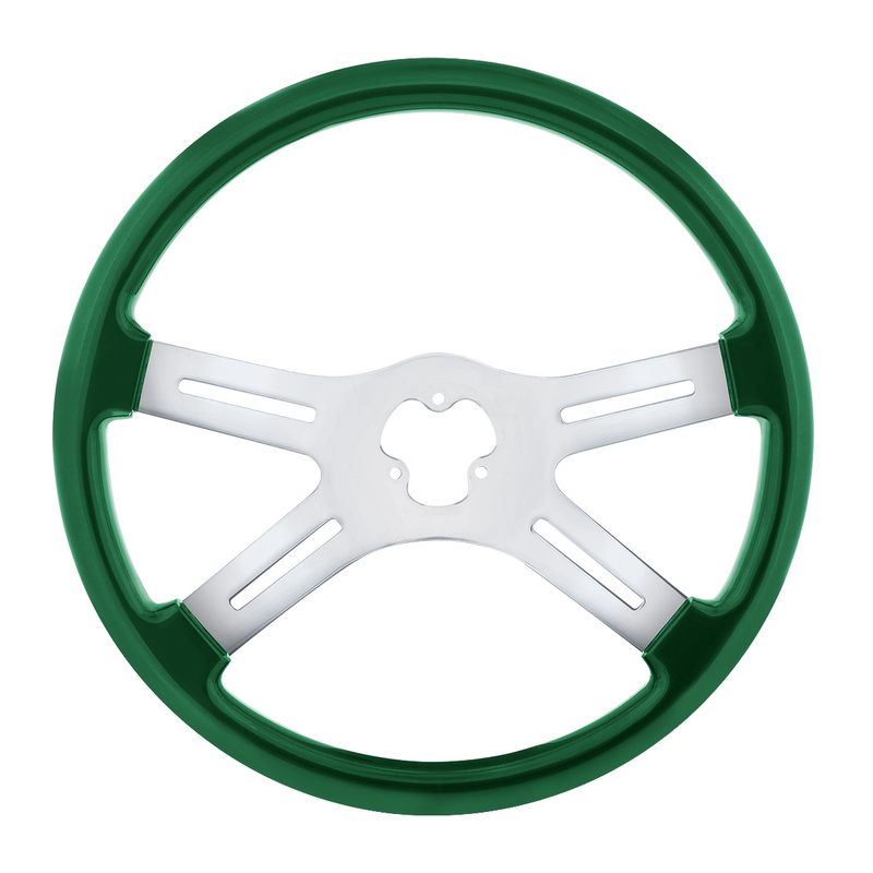United Pacific 18" Candy Color 4 Spoke Steering Wheel Emerald Green 88278