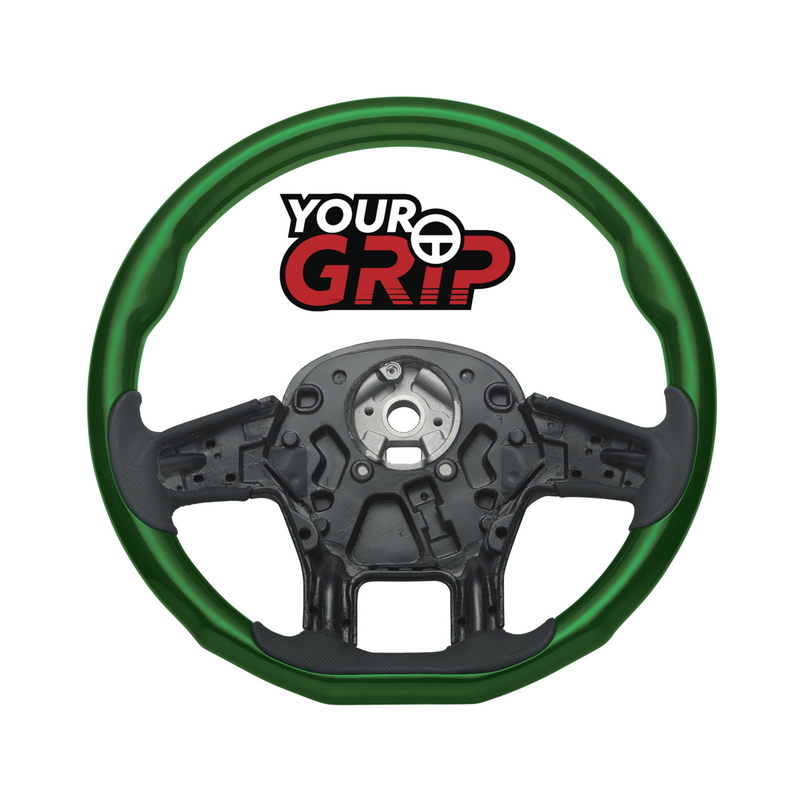 United Pacific 18" YourGrip Wood Candy Color Steering Wheel For 2012-2021 PB 579 & 2013-2021 KW T680-Emerald Green 88338