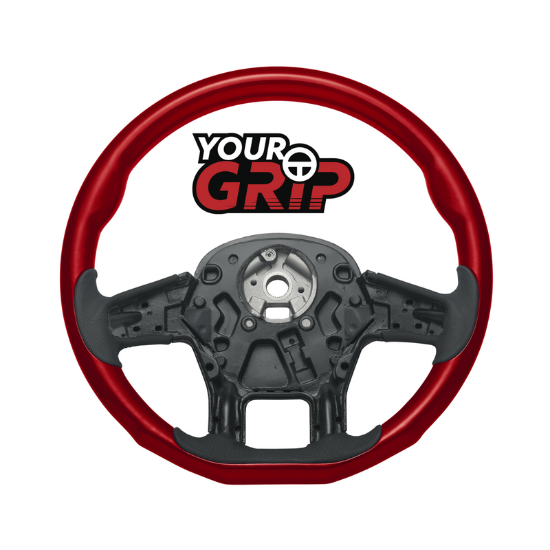 United Pacific 18" YourGrip Wood Candy Color Steering Wheel For 2012-2021 PB 579 & 2013-2021 KW T680-Candy Red 88341