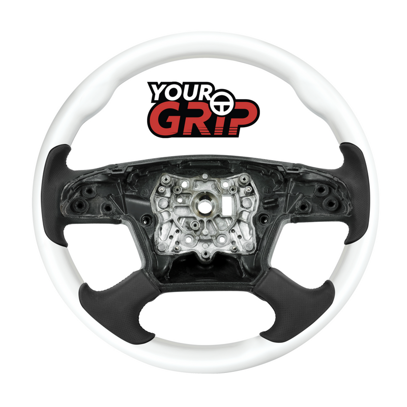 United Pacific 18" YourGrip Wood Candy Color Steering Wheel For 2018-2026 Freightliner Cascadia-Pearl White 88403
