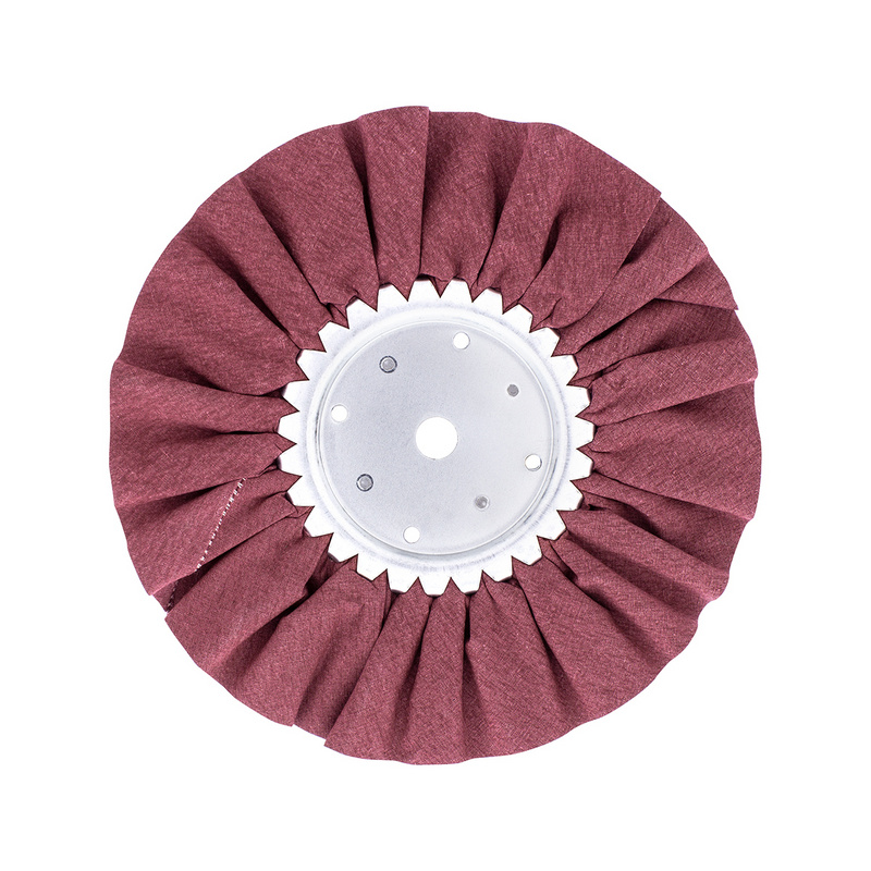 United Pacific 8" Red Treated Airway Buff 5/8" & 1/2" Arbor 90023