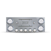 Trux Accessories Stainless Steel Rear Center Panel with 4 x 4", 5 x 2 1/2" Dual Revolution & 2 License Light LEDs