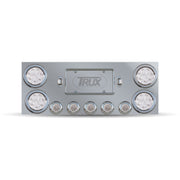Trux Accessories Stainless Steel Rear Center Panel with 4 X 4 & 5 X 2  Clear & 2 License LEDs