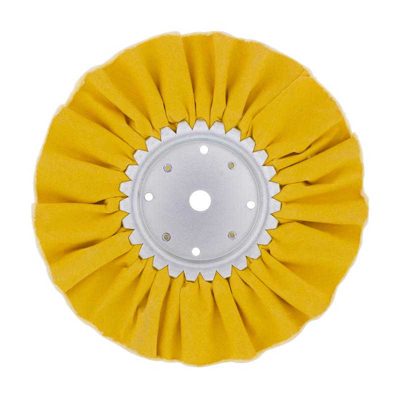 United Pacific 10" Yellow Treated Airway Buff 5/8" & 1/2" Arbor 90030