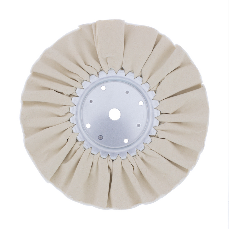 United Pacific 10" White Treated Airway Buff 5/8" & 1/2" Arbor 90031