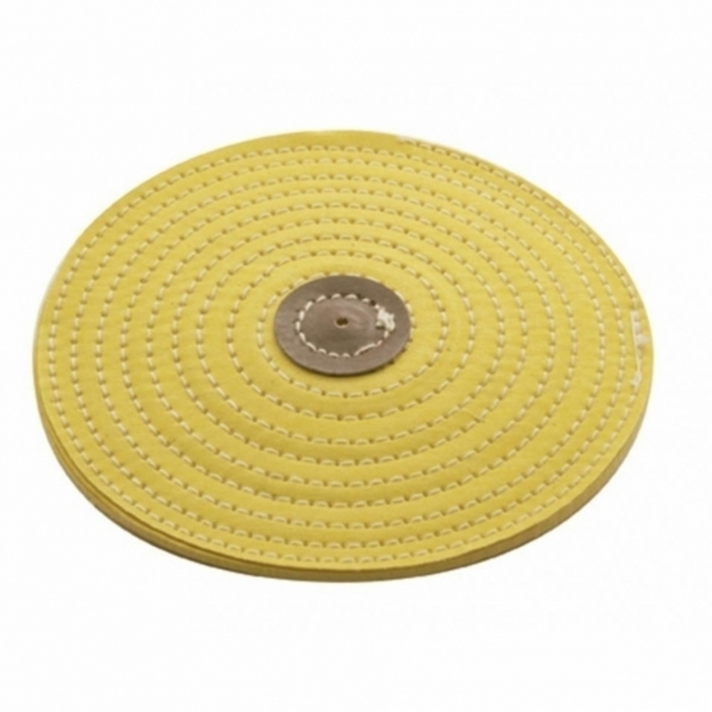 United Pacific 4" Yellow Razor Buff 1/8" Arbor 90065