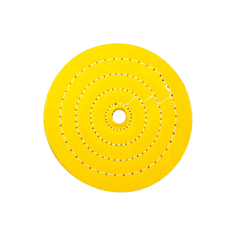 United Pacific 6" Yellow Treated Muslin Buff 5/8" Arbor 90069