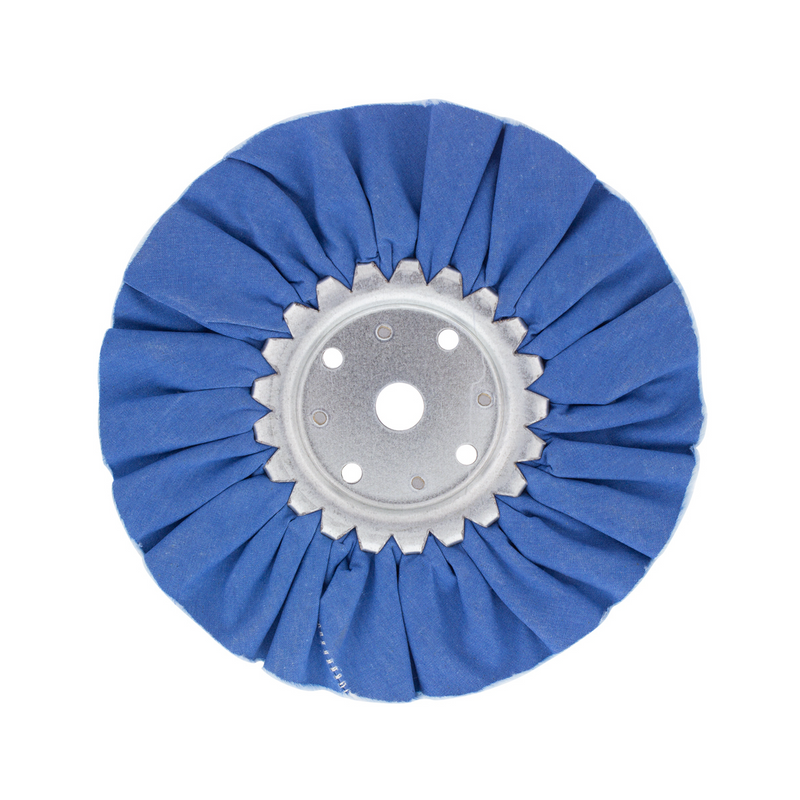 United Pacific 6" Blue Treated Airway Buff 5/8" & 1/2" Arbor 90092